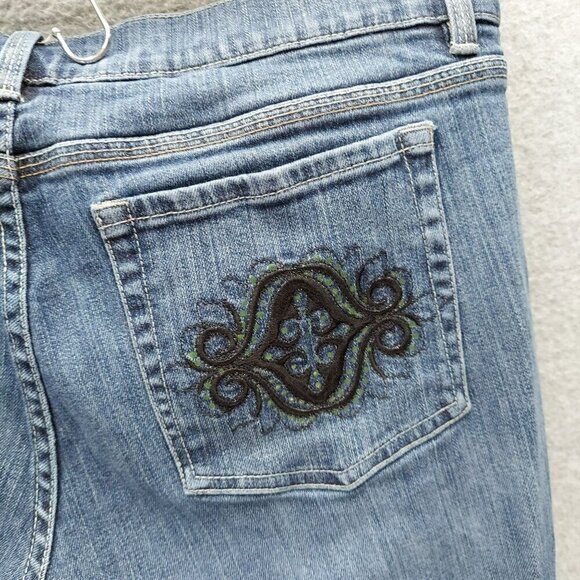 Noir Womens Bootcut Jeans Size 14 Blue Denim With Embroidered Back Pockets - Picture 5 of 7
